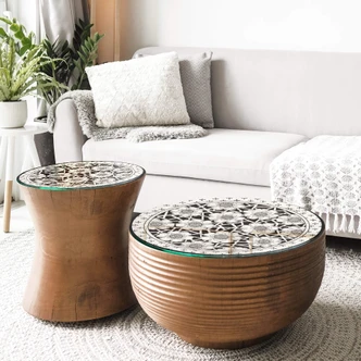 Glazen Tafelblad Rond - Victorian Flowers 