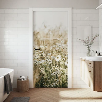 Door film summer meadow with camomile - Annie - Self-adhesive door decoration Door film summer meadow with camomile - Annie - Self-adhesive door decoration