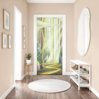 Door film for children's room - Enchanted forest in the light - DigitalArtsi - Selbstklebende Türdeko Door film for children's room - Enchanted forest in the light - DigitalArtsi - Selbstklebende Türdeko