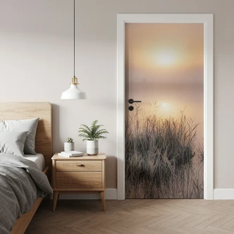 Door foil Misty autumn day - Eisenmann - Self-adhesive door decoration Door foil Misty autumn day - Eisenmann - Self-adhesive door decoration