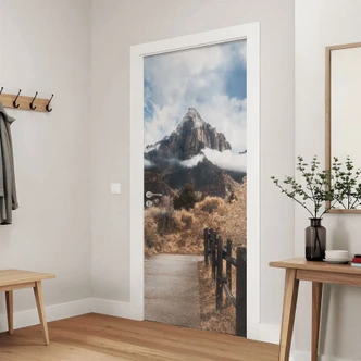Door foil The way to the summit - Iqbal - Self-adhesive door decoration Door foil The way to the summit - Iqbal - Self-adhesive door decoration