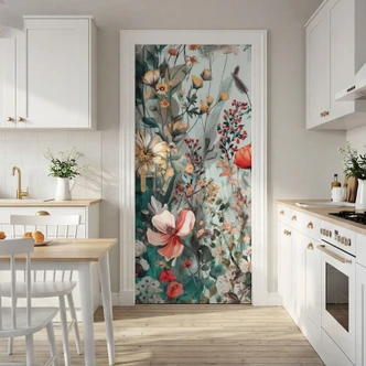 Door foil spring meadow with flowers - Jaszke - Self-adhesive door decoration Door foil spring meadow with flowers - Jaszke - Self-adhesive door decoration