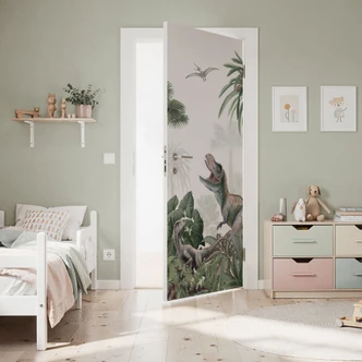 Door film for children's room - Adventure of the Dinos - Kikki Belle - Self-adhesive door decoration Door film for children's room - Adventure of the Dinos - Kikki Belle - Self-adhesive door decoration