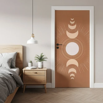 Door foil moon cycles sun and moon in harmony - KsanaKalpa - Self-adhesive door decoration Door foil moon cycles sun and moon in harmony - KsanaKalpa - Self-adhesive door decoration