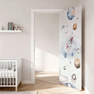 Door film for children's room - Space - Kvilis - Self-adhesive door decoration Door film for children's room - Space - Kvilis - Self-adhesive door decoration