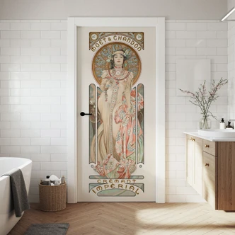 Moët and Chandon Dry Imperial door film - Mucha - Self-adhesive door decoration Moët and Chandon Dry Imperial door film - Mucha - Self-adhesive door decoration