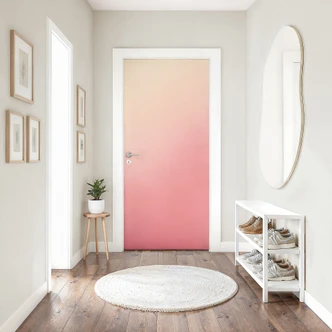 Ombre pink sun door film - Self-adhesive door decoration Ombre pink sun door film - Self-adhesive door decoration