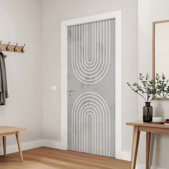 Archs in Ice door film - Pictufy Studio - Self-adhesive door decoration 
