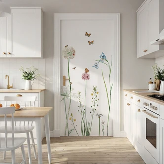 Butterfly meadow door film - Sir Edward - Self-adhesive door decoration Butterfly meadow door film - Sir Edward - Self-adhesive door decoration