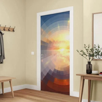 Door foil sunset in mosaic Door foil sunset in mosaic