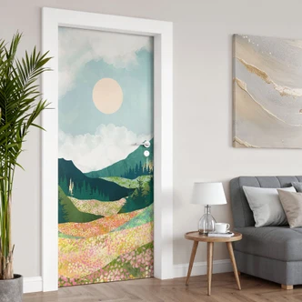 Colorful spring meadow door film - SpaceFrog Designs - Self-adhesive door decoration Colorful spring meadow door film - SpaceFrog Designs - Self-adhesive door decoration