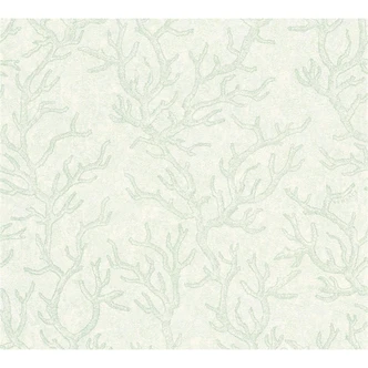 Versace wallpaper Vliestapete Les Etoiles de la Mer Tapete maritim grün, silber 