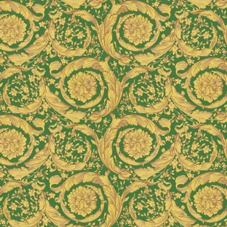 Versace Papier peint de designer - Vert, Métallisé Versace Papier peint de designer - Vert, Métallisé
