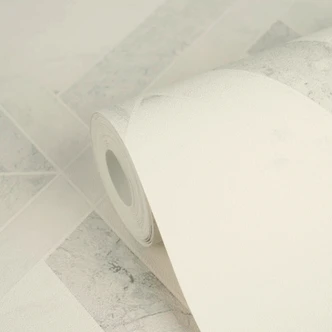 Versace non-woven wallpaper Tarsia diamond pattern marble look gray white graphic 