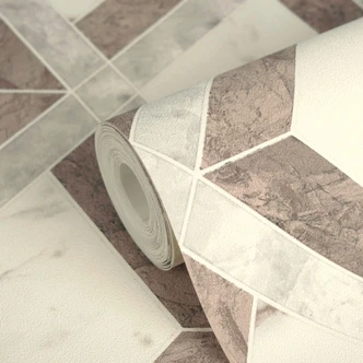Versace non-woven wallpaper Tarsia marble look brown gray cream 
