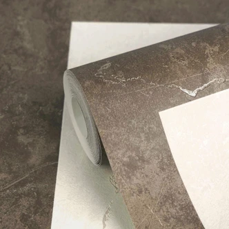 Versace non-woven wallpaper Greek meander graphic brown cream gray marble look luxurious 