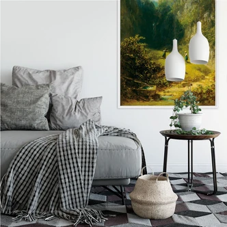 Wallprint W - Spitzweg - Heuernte im Hochgebirge 