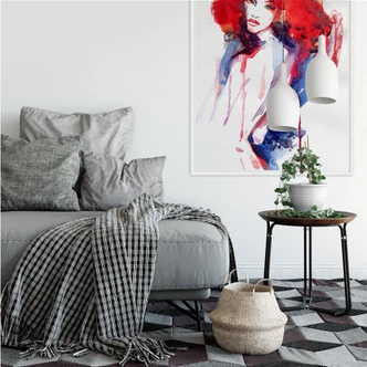 Wallprint - Die Frau mit dem feuerroten Haar 