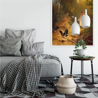Wallprint - Spitzweg - Der Schmetterlingsfänger 
