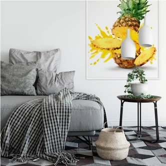 Wallprint W - Splashing Pineapple 