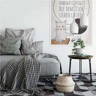 Wallprint Nichts unbeaufsichtigt stehen lassen 