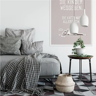 Wallprint Wir mussten die Kinder weggeben - Katze 