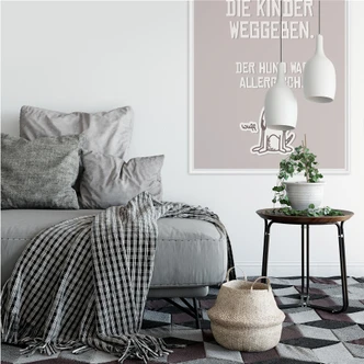 Wallprint Wir mussten die Kinder weggeben - Hund 