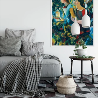 Wallprint Macke - Zwei Mädchen 
