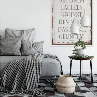 Wallprint Wer alles mit einem Lächeln beginnt, … 