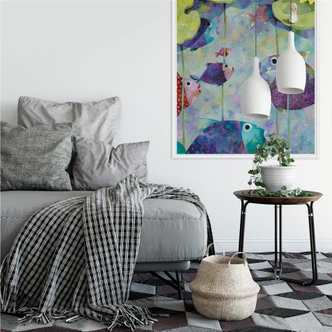 Wallprint Blanz - Gelbe Seerosen 