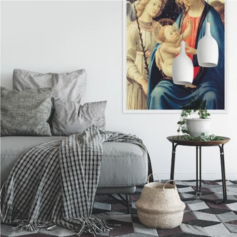 Wallprint W - Botticelli - Madonna mit Kind und einem Engel 