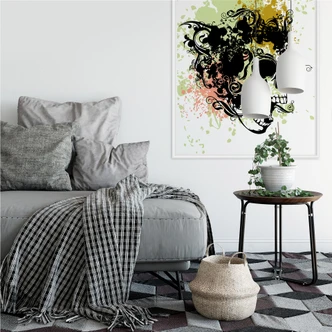 Wallprint - Skull Tribal 