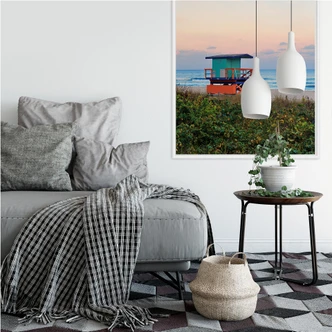 Wallprint W - Miami Rettungsschwimmerhäuschen 