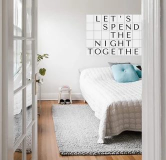 Wallprint mit Raster - Let's spend the night together 
