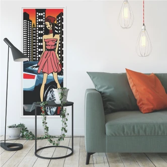 Zelfklevende Poster Urban Girl Streetstyle 