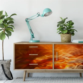 Zelfklevende Poster Marthinussen - Burning Water - panorama 