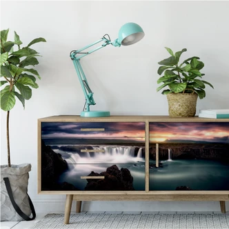 Zelfklevende Poster Mitterwallner - Fire and Water - panorama 