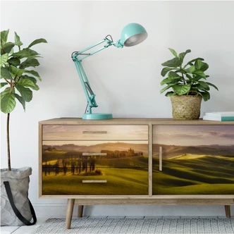 Zelfklevende Poster de la Torre - Toscane Panorama 