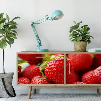 Wallprint Erdbeeren aus dem Garten - Panorama 