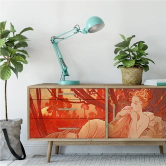 Wallprint Mucha - Abenddämmerung - Panorama 
