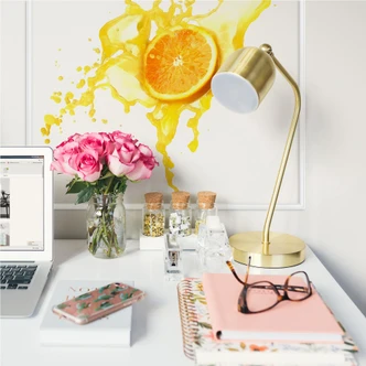 Wallprint W - Splashing Oranges - quadratisch 