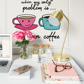 Zelfklevende Poster - Tea or Coffee 