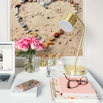 Zelfklevende Poster - Love at the Beach Zelfklevende Poster - Love at the Beach