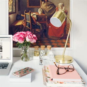 Wallprint Vermeer - Das Glas Wein 