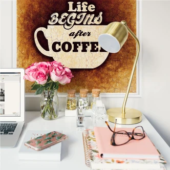 Wallprint Life begins after Coffee 02 