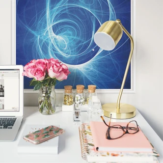 Zelfklevende Poster - Chaos Ray Blue Zelfklevende Poster - Chaos Ray Blue