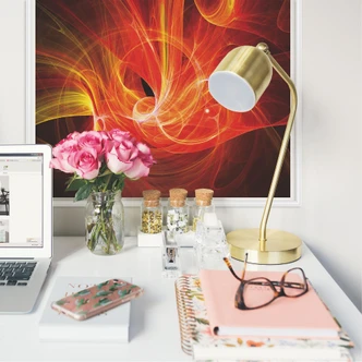 Zelfklevende Poster - Chaos Ray Red Zelfklevende Poster - Chaos Ray Red