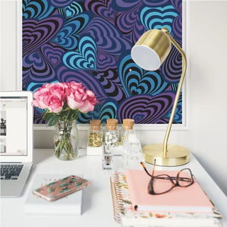 Wallprint - Retro Herzen 