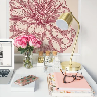 Zelfklevende Poster - Flower Illustratio 