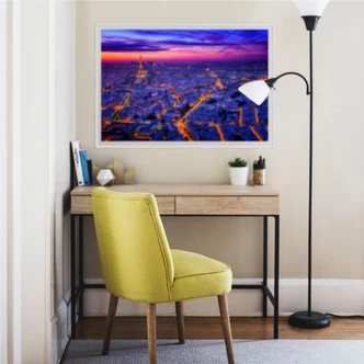 Muurprints Parijs bij Nacht 